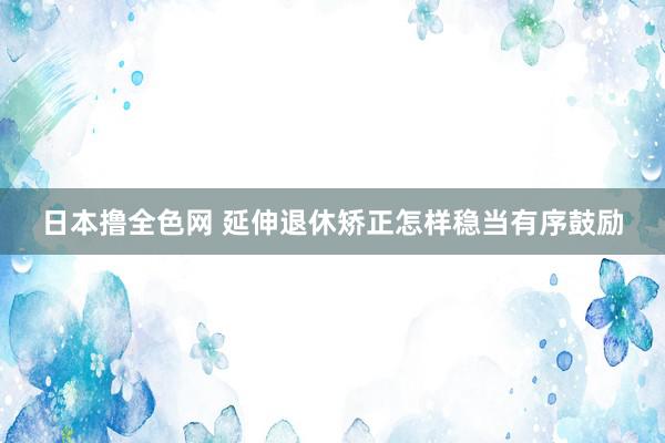 日本撸全色网 延伸退休矫正怎样稳当有序鼓励