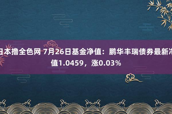 日本撸全色网 7月26日基金净值：鹏华丰瑞债券最新净值1.0459，涨0.03%